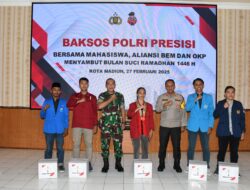 Melalui Zoom Meeting Serentak Kapolri dan Panglima TNI, Kapolres Madiun Kota Bagikan 150 Paket Baksos Polri Presisi Sambut Bulan Ramadhan