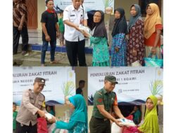 TNI dan Polri Berikan Rasa Aman Dalam Penyaluran Zakat di Masjid Baitussuhada Desa Gunungsari