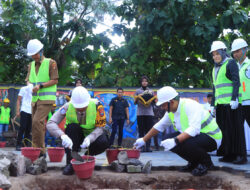 Kapolres Dan Bupati Ngawi Laksanakan Peletakan Batu Pertama Pembangunan Gedung Tantya Sudhirajati Polres Ngawi