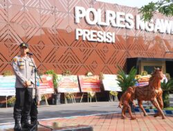 Perdana Apel, Kapolres Ngawi Tekankan Kerja Ikhlas Cepat demi Kepuasan Masyarkat