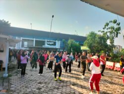 Jaga Kesehatan dan Kebugaran, Koramil Geneng Berkolaborasi Bersama Puskesmas Gelar Olahraga Bersama dan Cek Kesehatan Berkala